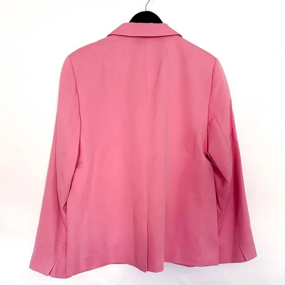 NWT J. Crew Factory Drapey Twill Double-Breasted Suit Blazer Power Mauve Pink 12 - Picture 5 of 11